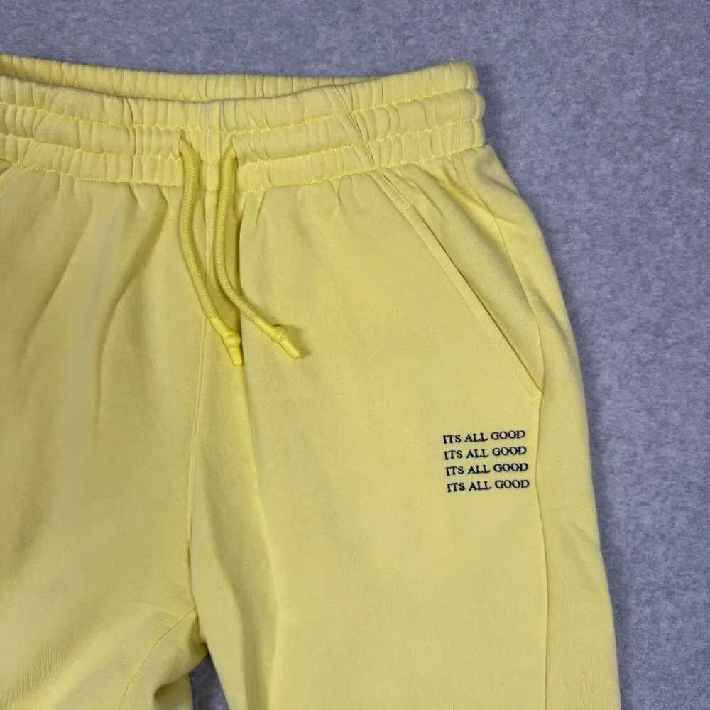 Women's Vitality Yellow "It's All Good" Sweatpants - Size XS - Picture 3 of 8